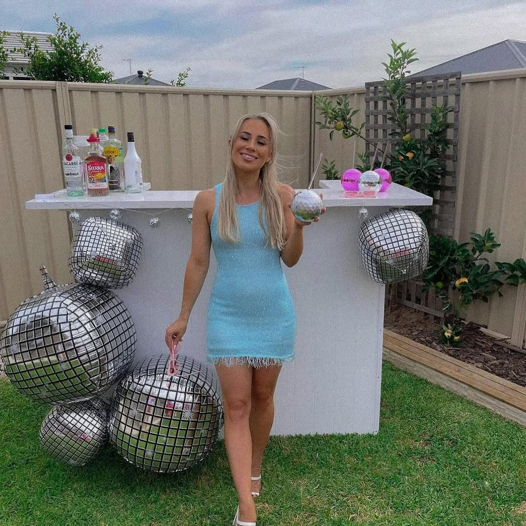 Natalia Mini in Sequin Blue