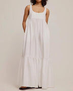 Puff Tiered White Maxi