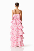 Sola Tiered in Polkadot Pink