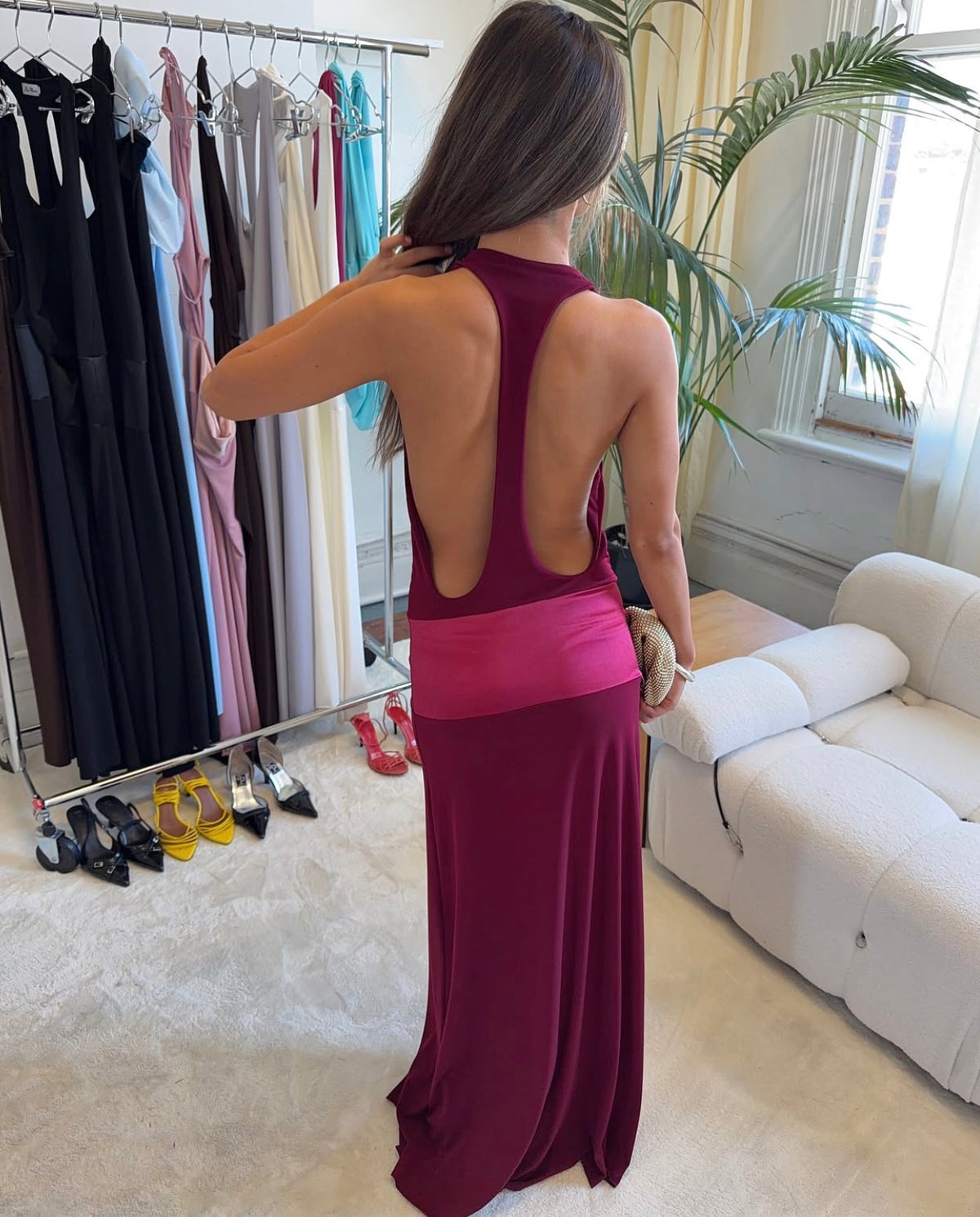 Serena Dress in Ruby