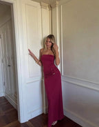 Torin Dress In Beet Red