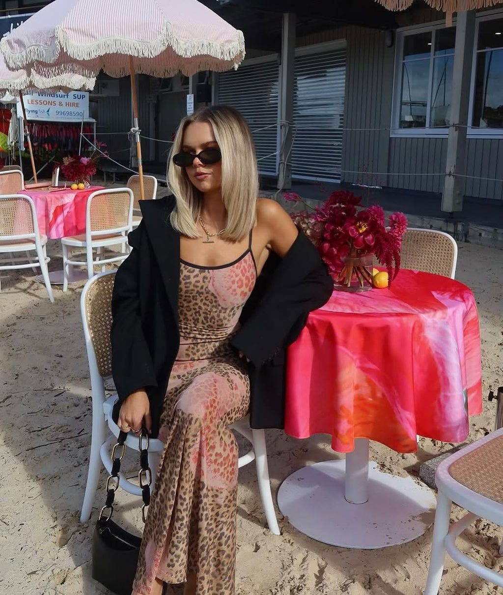 Mesh Leopard Dress