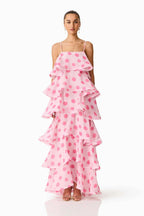 Sola Tiered in Polkadot Pink