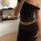 Bambi Set In Brown Velvet