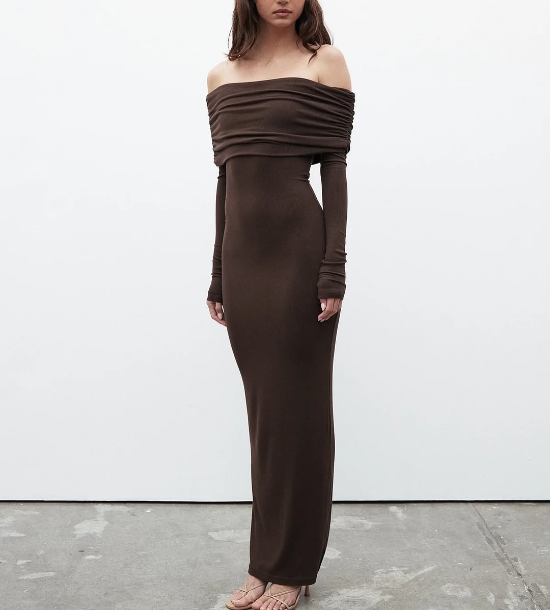 Alessandra Dress In Brown