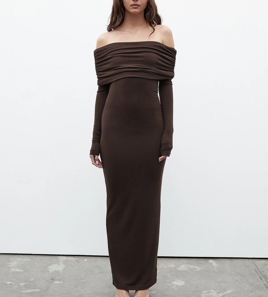 Alessandra Dress In Brown