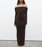 Alessandra Dress In Brown