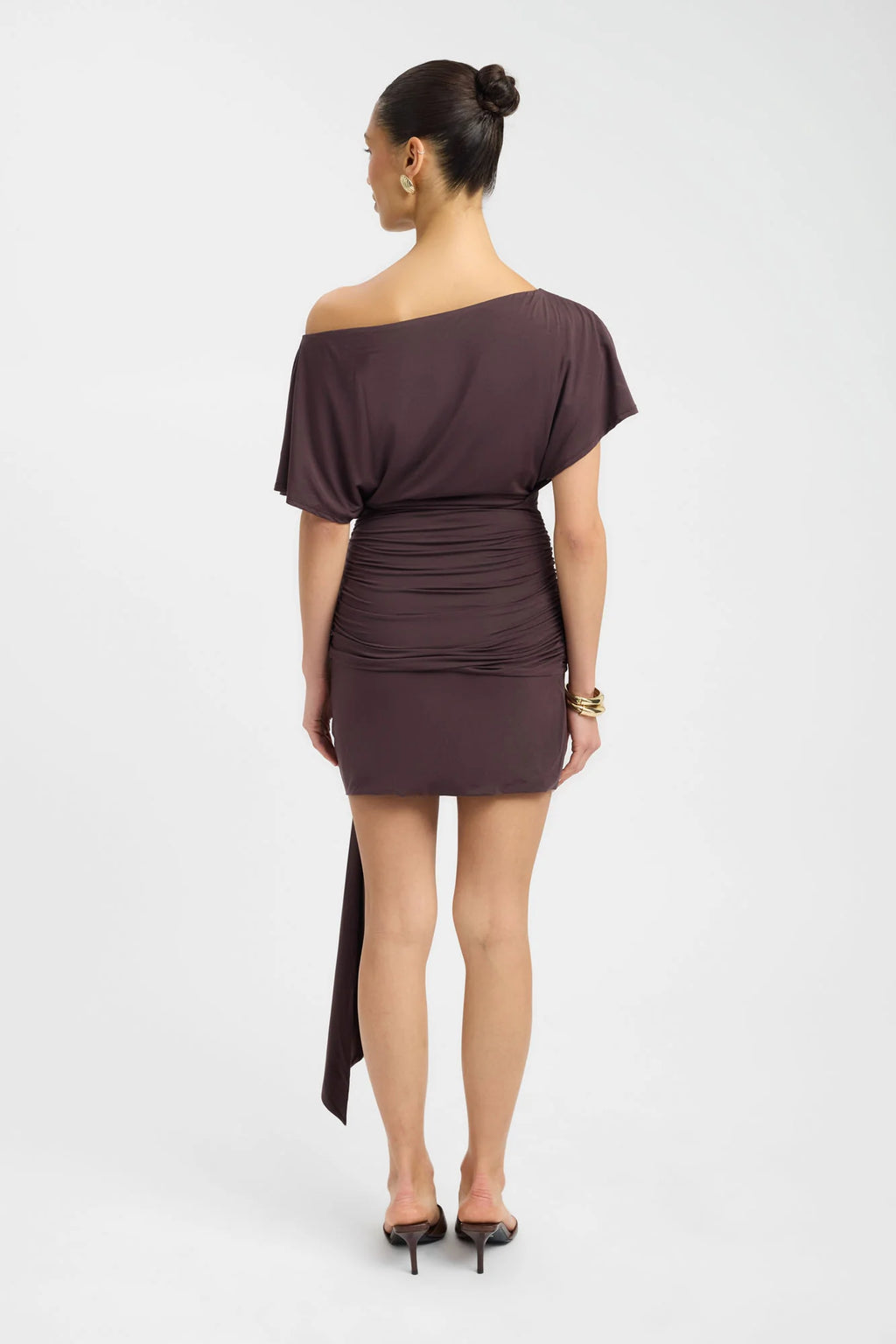 Lorenze Mini Dress in Brown