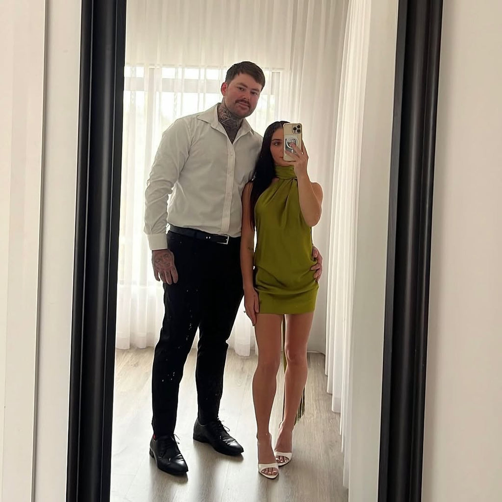 Serafia Mini Dress In Olive