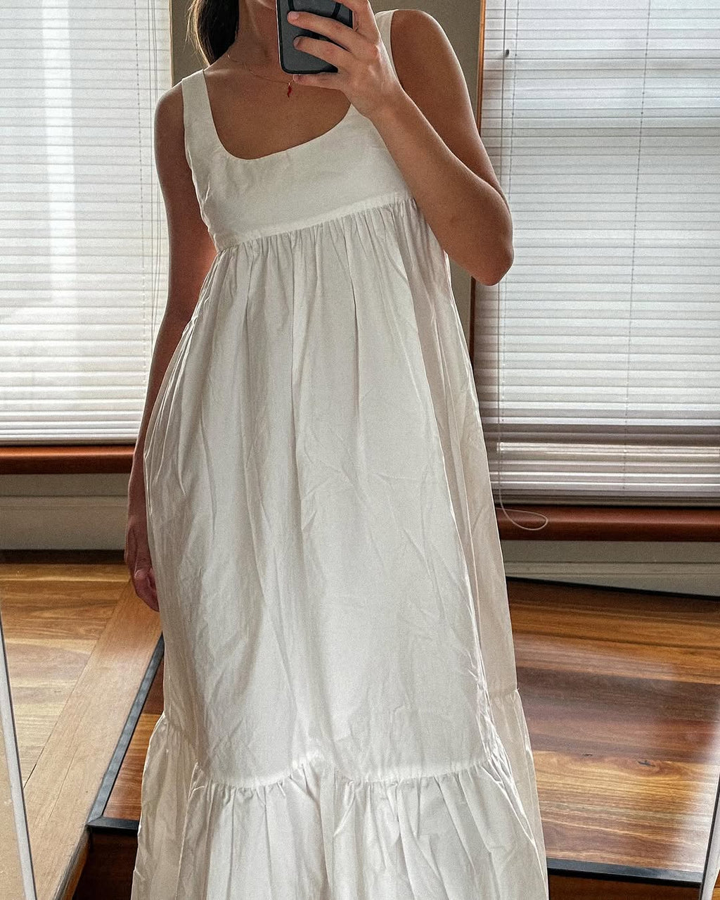 Puff Tiered White Maxi
