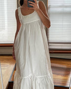 Puff Tiered White Maxi