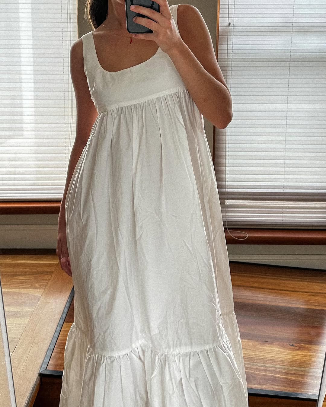 Puff Tiered White Maxi