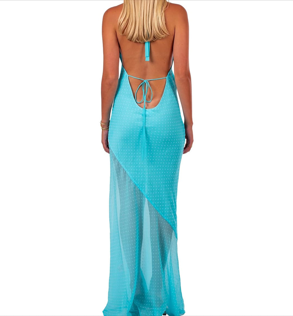 Jasmine Dress In Aqua