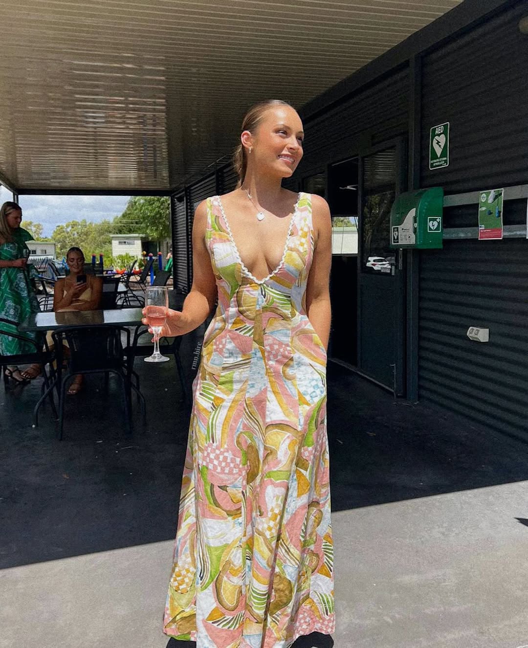 Wavy Maxi in Swirl Check
