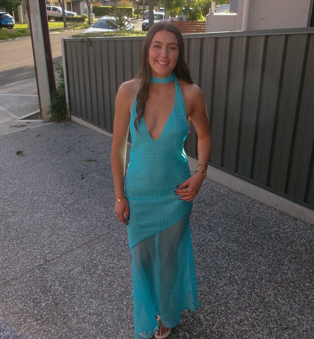 Jasmine Dress In Aqua