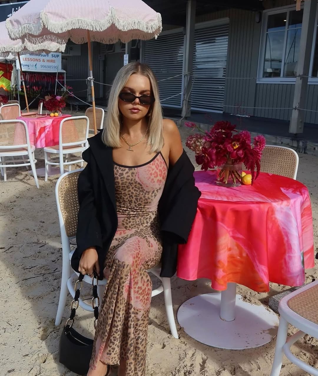Mesh Leopard Dress
