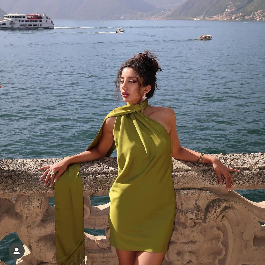 Serafia Mini Dress In Olive