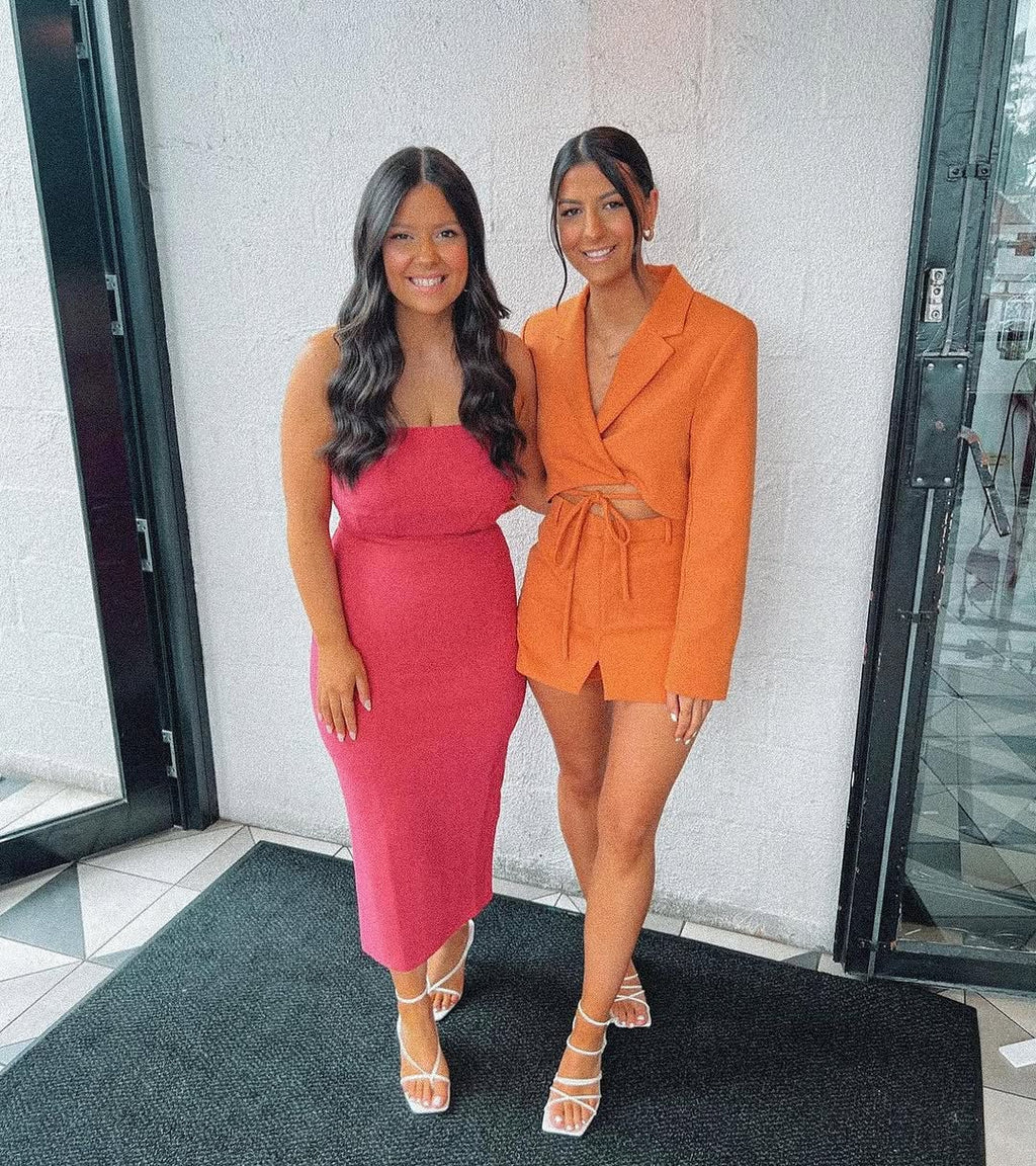 Orange Blazer Set