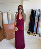 Serena Dress in Ruby