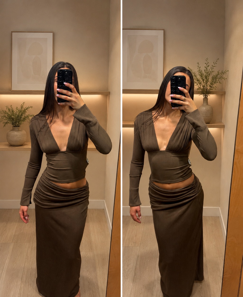 Agnes Maxi Dress in Chocolate