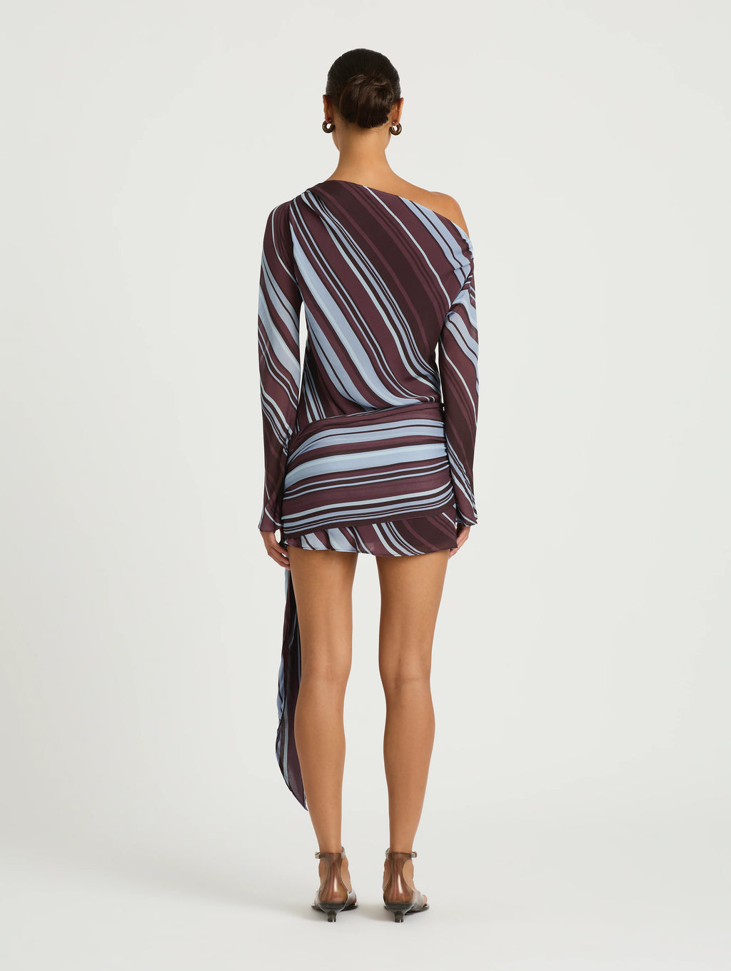 Elise Dress in Midnight Stripe