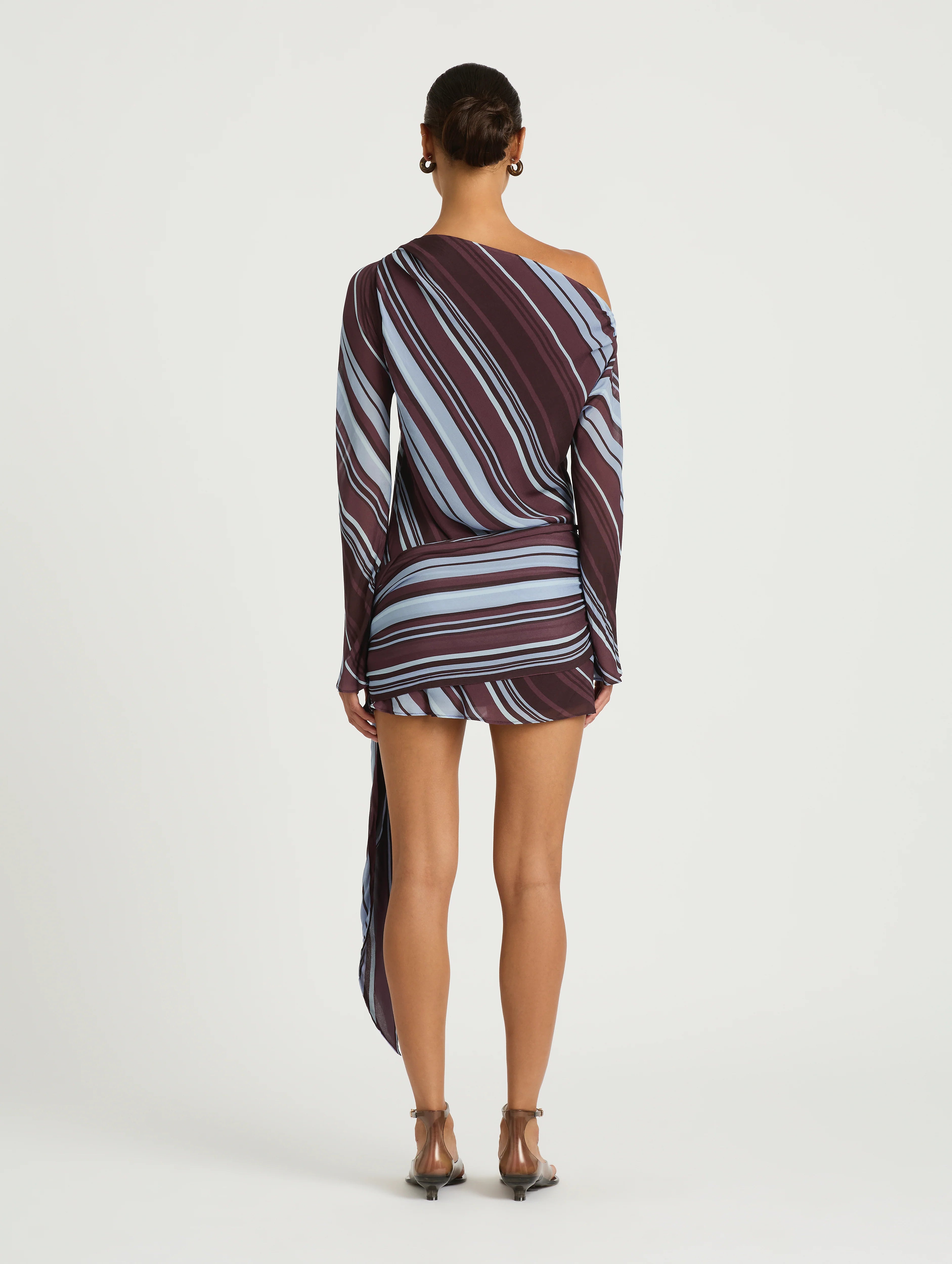 Elise Dress in Midnight Stripe