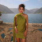 Serafia Mini Dress In Olive