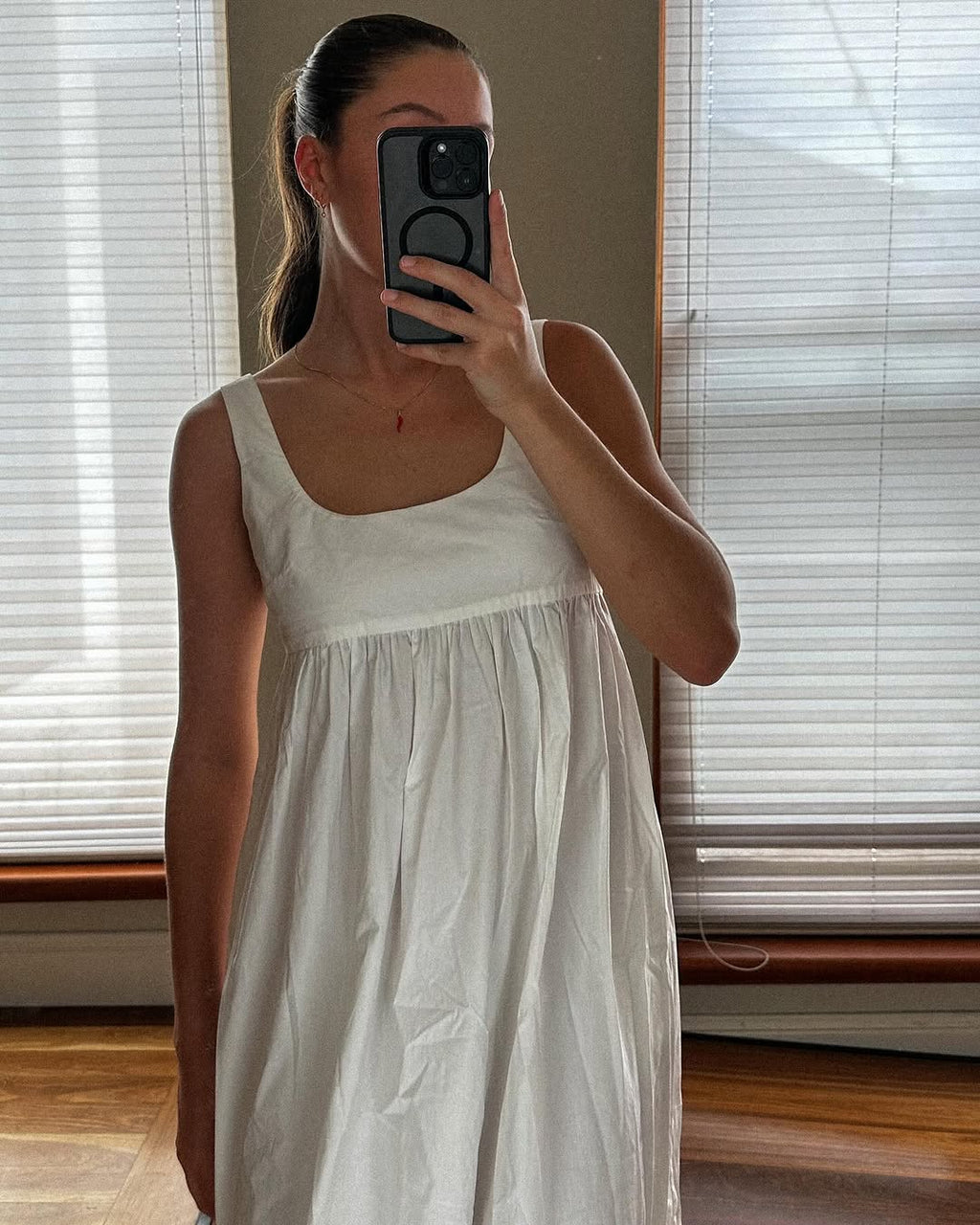 Puff Tiered White Maxi