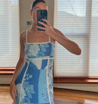 Terazzo Dress In Vaso Blue