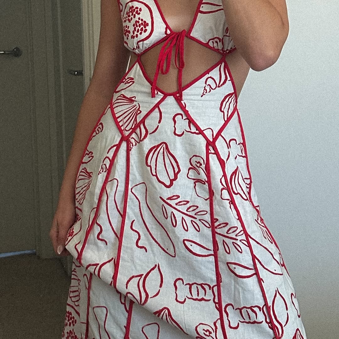 Eliska Dress In Red