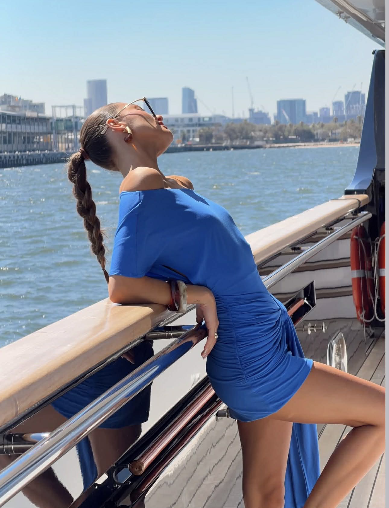 Lorenze Mini Dress in Blue