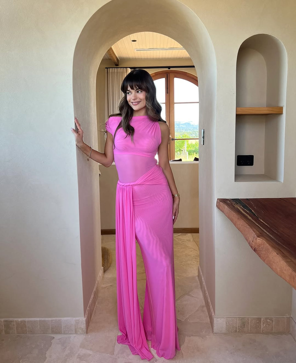 Sisal Dress in Pink