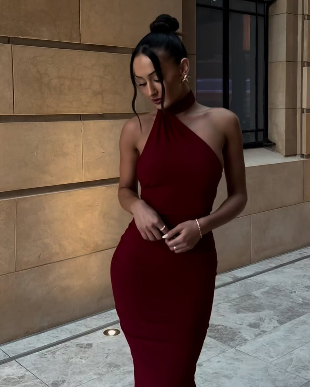 Constantina Dress In Wine