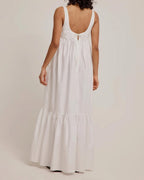 Puff Tiered White Maxi