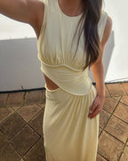 Sierra Dress In Butter Yellow