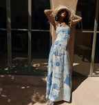 Terazzo Dress In Vaso Blue